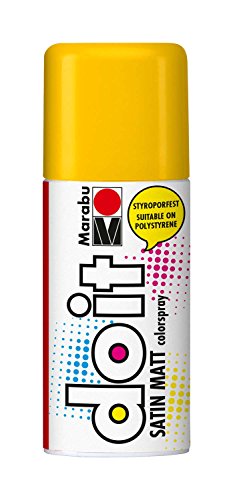 Marabu 21070006225 - Do it Satin Matt mandarine, Colorspray auf Acrylbasis, styroporfest, schnell trocknend, sehr gute Deckkraft, wetterfest, für große und kleine Bastelarbeiten, 150 ml Sprühdose von Marabu