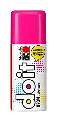 Marabu 21071006334 - Do it Neon pink, Colorspray auf Acrylbasis, brillante Tagesleuchtfarbe, volle Leuchtkraft auf hellen Untergründen, styroporfest, sehr schnell trocknend, wetterfest, 150 ml von Marabu