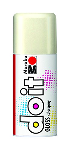 Marabu 21072006471 - Do it Gloss glanz weiß, Colorspray auf Acrylbasis, hochglänzend, sehr schnell trocknend, wetterfest, lichtecht, hochbrillante, 150 ml Sprühdose von Marabu