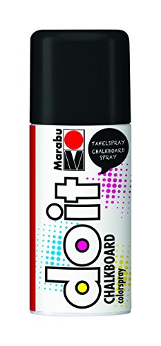 Marabu 21079006875 - Do it Chalkboard schwarz, seidenmattes Tafelspray auf Nitrobasis, wetterfest, schnelltrocknend, nach Trocknen m. Kreide beschreibbar und mit Wasser abwischbar, 150 ml Sprühdose Marabu 21079006875 - Do it Chalkboard schwarz, seidenmattes Tafelspray auf Nitrobasis, wetterfest, schnelltrocknend, nach Trocknen m. Kreide beschreibbar und mit Wasser abwischbar, 150 ml Sprühdose von Marabu