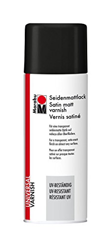 Marabu 23111018858 - Seidenmattlack, UV-beständiges Lackspray für seidenmatte Optik, für nahezu alle Oberflächen, styroporfest, lichtecht, schnell trocknend, wetterfest, 400 ml, transparent Marabu 23111018858 - Seidenmattlack, UV-beständiges Lackspray für seidenmatte Optik, für nahezu alle Oberflächen, styroporfest, lichtecht, schnell trocknend, wetterfest, 400 ml, transparent von Marabu