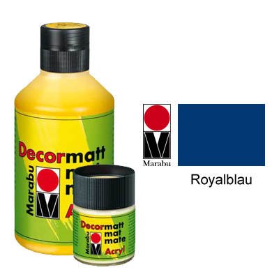 Marabu Acrylfarbe "Decormatt", royalblau, 15 ml, im Glas von Marabu