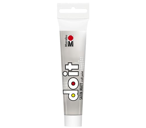 Marabu DO IT Craft Paint, 36 ml Silber, seidenmatte Acrylfarbe für DIY, Basteln und Hobby, Malfarbe auf Wasserbasis, wetterfest, lichtecht, schnelltrocknend, vegan, 12760076082, 36 Milliliter Marabu DO IT Craft Paint, 36 ml Silber, seidenmatte Acrylfarbe für DIY, Basteln und Hobby, Malfarbe auf Wasserbasis, wetterfest, lichtecht, schnelltrocknend, vegan, 12760076082, 36 Milliliter von Marabu