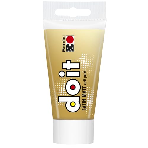 Marabu DO IT Craft Paint, 75 ml Gold, seidenmatte Acrylfarbe für DIY, Basteln und Hobby, Malfarbe auf Wasserbasis, wetterfest, lichtecht, schnelltrocknend, vegan, 12760002084, 75 Milliliter Marabu DO IT Craft Paint, 75 ml Gold, seidenmatte Acrylfarbe für DIY, Basteln und Hobby, Malfarbe auf Wasserbasis, wetterfest, lichtecht, schnelltrocknend, vegan, 12760002084, 75 Milliliter von Marabu