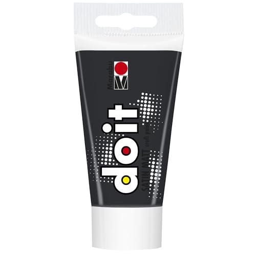 Marabu DO IT Craft Paint, 75 ml Schwarz, seidenmatte Acrylfarbe für DIY, Basteln und Hobby, Malfarbe auf Wasserbasis, wetterfest, lichtecht, schnelltrocknend, vegan, 12760002073, 75 Milliliter Marabu DO IT Craft Paint, 75 ml Schwarz, seidenmatte Acrylfarbe für DIY, Basteln und Hobby, Malfarbe auf Wasserbasis, wetterfest, lichtecht, schnelltrocknend, vegan, 12760002073, 75 Milliliter von Marabu