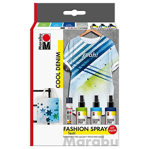Marabu Fashion-Spray-Set "Cool Denim", 3x 100 ml Marabu Fashion-Spray-Set "Cool Denim", 3x 100 ml von Marabu