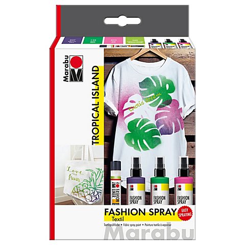 Marabu Fashion-Spray-Set "Tropical Island", 3x 100 ml von Marabu
