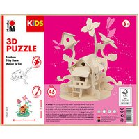 Marabu KiDS Feenhaus 3D-Puzzle, 43 (bemalbar) Teile von Marabu