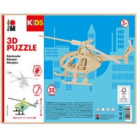 Marabu KiDS Hubschrauber 3D-Puzzle, 32 (bemalbar) Teile von Marabu