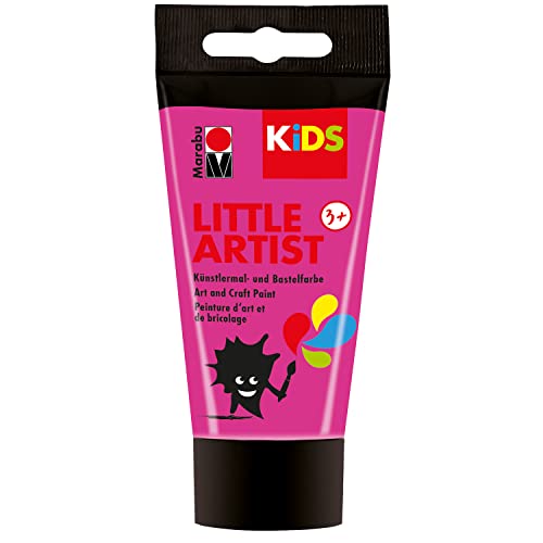 Marabu KiDS Little Artist 75 ml, Pink, Künstlermal- und Bastelfarbe für Kinder ab 3 Jahren, Kindermalfarbe auf Wasserbasis Made in Germany, vegan, glutenfrei, 03050002033 von Marabu