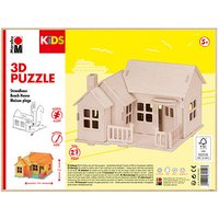Marabu KiDS Strandhaus 3D-Puzzle, 27 (bemalbar) Teile von Marabu