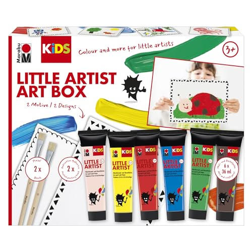 Marabu KiDS Little Artist Art Box, Mal- und Bastelbox für Kinder ab 3 Jahren, inkl. 6 x 36 ml auswaschbare Kindermalfarbe, Pinsel und Malkarton, 0305000000114 Marabu KiDS Little Artist Art Box, Mal- und Bastelbox für Kinder ab 3 Jahren, inkl. 6 x 36 ml auswaschbare Kindermalfarbe, Pinsel und Malkarton, 0305000000114 von Marabu
