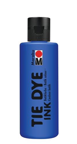 Marabu TIE DYE INK Batikfarbe in Dunkelblau, 80 ml Farbe auf Wasserbasis, vegan, strahlende Stofffarbe für helle Textilien bis 20% Kunstfaseranteil, 17300004053 Marabu TIE DYE INK Batikfarbe in Dunkelblau, 80 ml Farbe auf Wasserbasis, vegan, strahlende Stofffarbe für helle Textilien bis 20% Kunstfaseranteil, 17300004053 von Marabu
