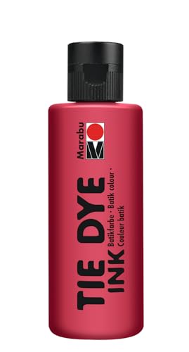 Marabu TIE DYE INK Batikfarbe in Kirschrot, 80 ml Farbe auf Wasserbasis, vegan, strahlende Stofffarbe für helle Textilien bis 20% Kunstfaseranteil, 17300004031 Marabu TIE DYE INK Batikfarbe in Kirschrot, 80 ml Farbe auf Wasserbasis, vegan, strahlende Stofffarbe für helle Textilien bis 20% Kunstfaseranteil, 17300004031 von Marabu