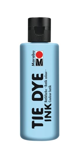 Marabu TIE DYE INK Batikfarbe in Pastellblau, 80 ml Farbe auf Wasserbasis, vegan, strahlende Stofffarbe für helle Textilien bis 20% Kunstfaseranteil, 17300004256 Marabu TIE DYE INK Batikfarbe in Pastellblau, 80 ml Farbe auf Wasserbasis, vegan, strahlende Stofffarbe für helle Textilien bis 20% Kunstfaseranteil, 17300004256 von Marabu