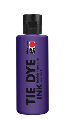 Marabu TIE DYE INK Batikfarbe in Pflaume, 80 ml Farbe auf Wasserbasis, vegan, strahlende Stofffarbe für helle Textilien bis 20% Kunstfaseranteil, 17300004037 Marabu TIE DYE INK Batikfarbe in Pflaume, 80 ml Farbe auf Wasserbasis, vegan, strahlende Stofffarbe für helle Textilien bis 20% Kunstfaseranteil, 17300004037 von Marabu