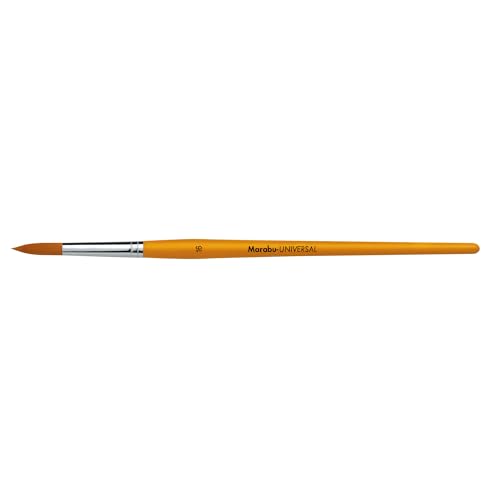 Marabu Universal Pinsel, Größe 16, Synthetikhaarpinsel aus FSC-zertifiziertem Holz, Rundpinsel für Aquarell, Seiden-und Glasmalerei, 01840000016 von Marabu