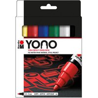 Marabu YONO Basic Acrylstifte-Set farbsortiert 1,5 - 3,0 mm, 6 St. von Marabu