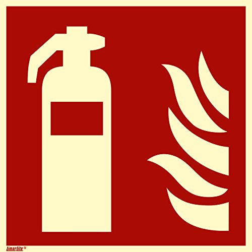 Feuerlöscher, Hart-PVC langnachleuchtend, selbstklebend, 200 x 200 mm gemäß ASR A1.3 / ISO 7010 F001, Brandschutzzeichen Schild, 20 x 20 cm Feuerlöscher, Hart-PVC langnachleuchtend, selbstklebend, 200 x 200 mm gemäß ASR A1.3 / ISO 7010 F001, Brandschutzzeichen Schild, 20 x 20 cm von Marahrens