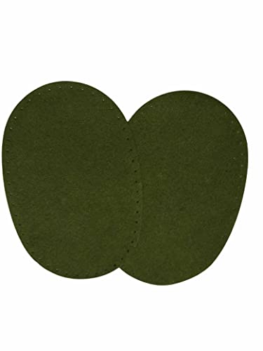 Marbet TOPPE Thermokleber grün Loden Alcantara 17 x 11 cm Oval Maschen von Marbet