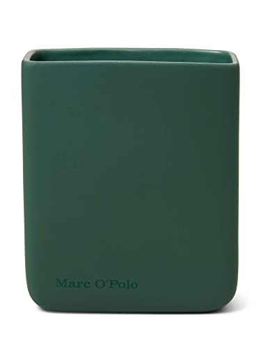 MARC O'POLO Zahnbürstenhalterung The Edge dunkelgrün, 9x4,5x10,5 cm - Steingut - Uni von Marc O'Polo