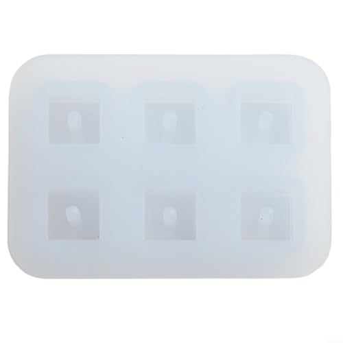 Epoxidharz für runde Würfelperlen, 1 Stück, für DIY für Ohrringe und Armbänder, ideal für kreatives Basteln (8 mm Würfel (mit Löchern)) von Marchfunny