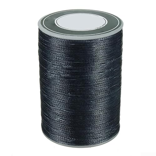 Gewachstes Polyestergarn, 78 m, 0, 8 mm, zum Nähen von Leder und Bastelprojekten, Marineblau Gewachstes Polyestergarn, 78 m, 0, 8 mm, zum Nähen von Leder und Bastelprojekten, Marineblau von Marchfunny