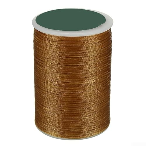 Gewachstes Polyestergarn, 78 m, 0, 8 mm, zum Nähen von Leder und Bastelprojekten (Gold) von Marchfunny