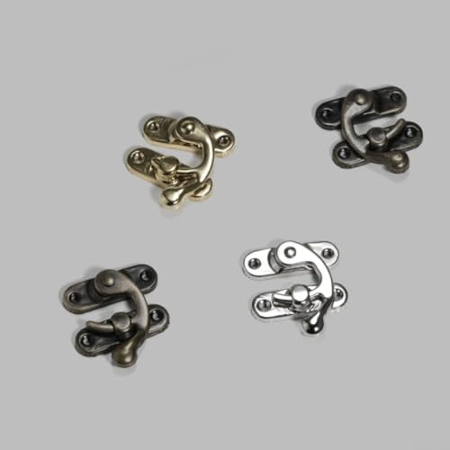 Schnappverschlüsse für dekorative Koffer und Schubladen, Vintage-Stil, Metallschnallen für Schmuck (Bronze, 10 Stück) von Marchfunny