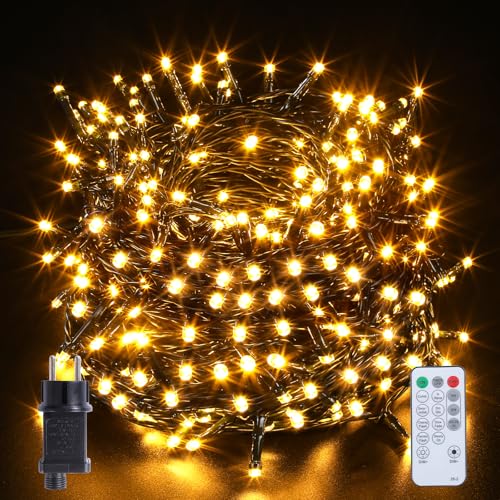 Marchpower 400LED 40M Weihnachtsbeleuchtung Außen, Warmweiße LED-Lichterkette mit Fernbedienung und Timer, 8 Modi, IP44 Wasserdicht, für Weihnachtsbaum, Balkon, Garten, Terrasse, Hochzeit & Party Marchpower 400LED 40M Weihnachtsbeleuchtung Außen, Warmweiße LED-Lichterkette mit Fernbedienung und Timer, 8 Modi, IP44 Wasserdicht, für Weihnachtsbaum, Balkon, Garten, Terrasse, Hochzeit & Party von Marchpower