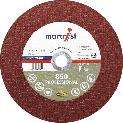 Marcrist Trennscheibe Inox ultradünn 850 SLS, Ø 230mm x 2mm / Bohrung: 22,2mm von Marcrist Trennscheibe 850 SLS Metall