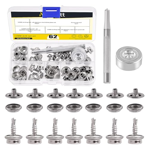Mardatt 120Pcs Canvas Snap Kit, Stainless Steel Marine Grade Snap 3/8" Socket Boat Snaps Kit Upholstery Boat Cover Snap Button Fastener Tool with 2Pcs Setting Tool for Boat Cover Furniture Mardatt 120Pcs Canvas Snap Kit, Stainless Steel Marine Grade Snap 3/8" Socket Boat Snaps Kit Upholstery Boat Cover Snap Button Fastener Tool with 2Pcs Setting Tool for Boat Cover Furniture von Mardatt