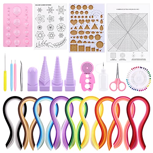 Mardatt 64-teiliges komplettes Papier-Quilling-Set, 45 Farben, 900 Streifen, Papier mit notwendigen Werkzeugen für Anfänger, Fortgeschrittene Quiller, DIY Handwerk Quilling Set Mardatt 64-teiliges komplettes Papier-Quilling-Set, 45 Farben, 900 Streifen, Papier mit notwendigen Werkzeugen für Anfänger, Fortgeschrittene Quiller, DIY Handwerk Quilling Set von Mardatt