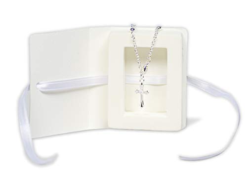 Mareli A120-PR1 Set aus 4 Schachteln, 7 x 5,5 x 1 cm, mit Rosenkranz inklusive. Ideal als Gastgeschenk zur Kommunion oder Firmung, Weiß von Mareli