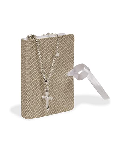 Mareli Set mit 4 Rosenkranz-Halter mit Rosenkranz Dutzend inklusive, ideal als Gastgeschenk, 4 Schachteln 7 x 5,5 x 1 cm, Stoff Leinen Mareli Set mit 4 Rosenkranz-Halter mit Rosenkranz Dutzend inklusive, ideal als Gastgeschenk, 4 Schachteln 7 x 5,5 x 1 cm, Stoff Leinen von Mareli