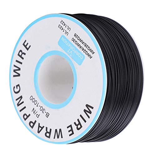 0,25 Mm Kupferdrahtspule, Verzinnte Kupferdrahtrolle mit 105 °C Hochtemperaturbeständigkeit, Verwendet Zum Schweißen von Leiterplatten und LCD-Displays (BLACK) von Marhynchus
