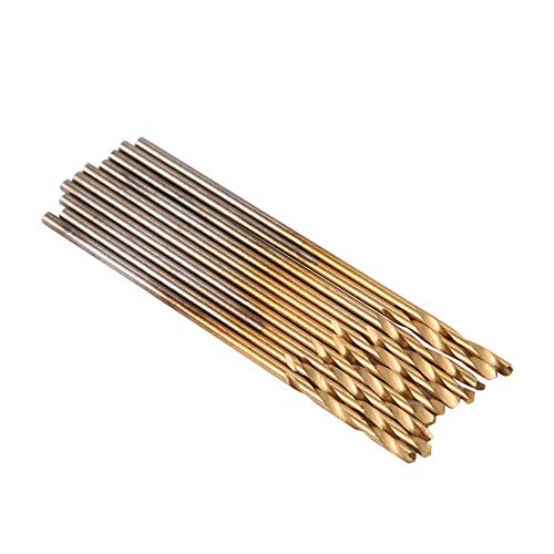 1,0 Mm HSS -Bohrer, Gerades Schaft -Elektrobohrwerkzeug 10pcs, Geeignet für Jasper-, Achat-, Perlen- und Kieselverarbeitung, Funktioniert mit PCB, Dünnem Aluminium oder von Marhynchus