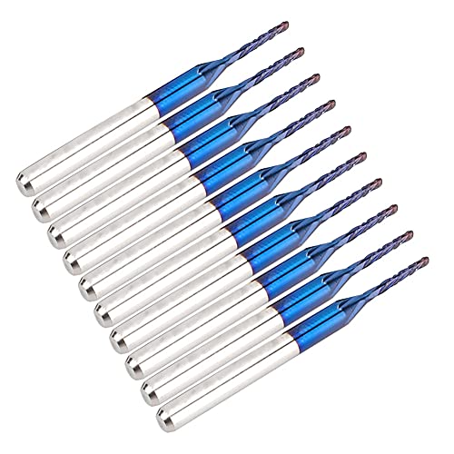 10 -Stcs Router Kagituka Liest Blue Cun Finint Mill -Bit für PCB CNC (1,2 mm) von Marhynchus