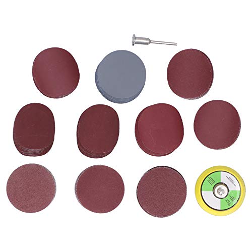 102pcs 2in Sandpaper Set Polishing Discs Elektrische Schleiferzubehör für Eckreinigung und Polieren, Flockenmaterial von Marhynchus