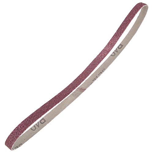 10pcs Aluminiumoxid -Schleifband, Schleifriemen Zum Holzpolieren, 533 X 9 Mm Sandpapierschleifer, Entfernungslösung, Vielseitiges Schleifen und Polieren, Mehrere Grütze (40#) von Marhynchus