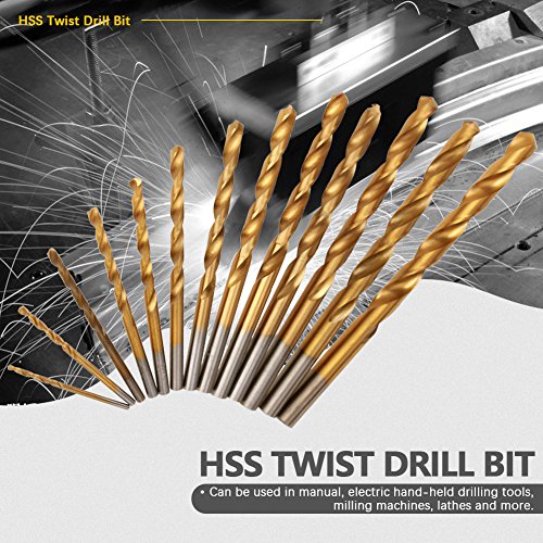 13pcs Hochgeschwindigkeitsstahl -Drehbohrbohrer für Aluminiumholz -Holz -Eisen -Eisen - Manuelle und Elektrische Handbohrer, Fräsmaschinen - Scharf und Mühelose Bohrungen 13pcs Hochgeschwindigkeitsstahl -Drehbohrbohrer für Aluminiumholz -Holz -Eisen -Eisen - Manuelle und Elektrische Handbohrer, Fräsmaschinen - Scharf und Mühelose Bohrungen von Marhynchus