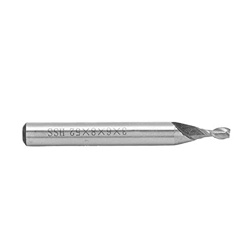 2-flute Endmühle Spiralendmühle Hochgeschwindigkeits-Stahl-CNC-Frässchneider für CNC-Mahlmaschine Holzbearbeitungsmaschine (3 * 6 * 8 * 52) von Marhynchus
