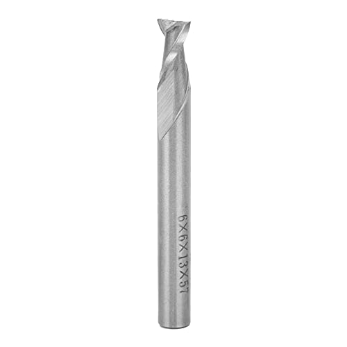 2-flute Endmühle Spiralendmühle Hochgeschwindigkeits-Stahl-CNC-Frässchneider für CNC-Mahlmaschine Holzbearbeitungsmaschine (6 * 6 * 13 * 57) von Marhynchus