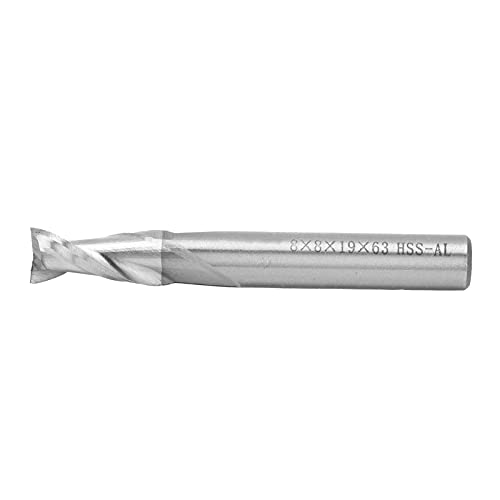 2-flute Endmühle Spiralendmühle Hochgeschwindigkeits-Stahl-CNC-Frässchneider für CNC-Mahlmaschine Holzbearbeitungsmaschine (8 * 8 * 19 * 63) von Marhynchus