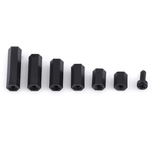 250pcs Nylon M2 M3 Männliche Weibliche Hex-Säulen-Säulen-Abstandshalter-Schraubmutter-Sortiment-Kit Ideal für Elektronische Komponenten und (M2 Dual-Pass-D-Modell) von Marhynchus