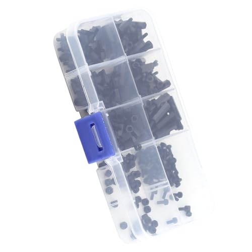 250pcs Nylon M2 M3 Männliche Weibliche Hex-Säulen-Säulen-Abstandshalter-Schraubmutter-Sortiment-Kit Ideal für Elektronische Komponenten und (M2 Single Pass-C-Modell) von Marhynchus