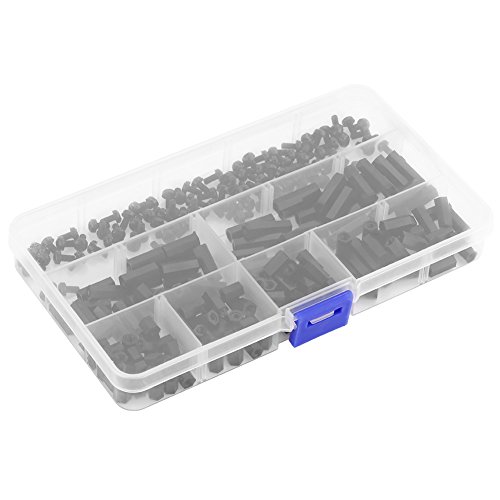 250pcs Nylon M2 M3 Männliche Weibliche Hex-Säulen-Säulen-Abstandshalter-Schraubmutter-Sortiment-Kit Ideal für Elektronische Komponenten und (M3 Dual-B-Modell) von Marhynchus
