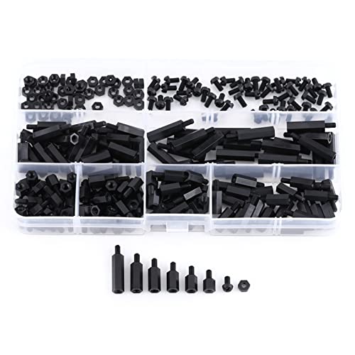 250pcs Nylon M2 M3 Männliche Weibliche Hex-Säulen-Säulen-Abstandshalter-Schraubmutter-Sortiment-Kit Ideal für Elektronische Komponenten und (M3 Single Pass-A) von Marhynchus