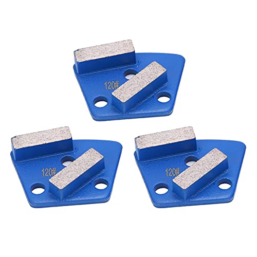 3pcs Diamant Mahlschuhe Trapez Betonboden Aggreesives Schneiden 2 Langer Zähne Blau 120 Mesh Hohe Schleif -Effizienz -Hardware -Werkzeug von Marhynchus