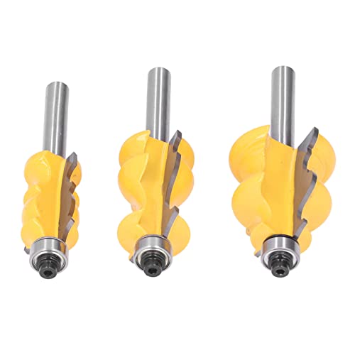 3pcs Spiralrouter -Bits, Stabile Leistung, kein Design, Hohe Schärfe, Glatte und Detaillierte Schneiderei, Geeignet Zum Schneiden von Synthetischen Materialien, 8 -mm -Schaftdurchmesser, C3 von Marhynchus